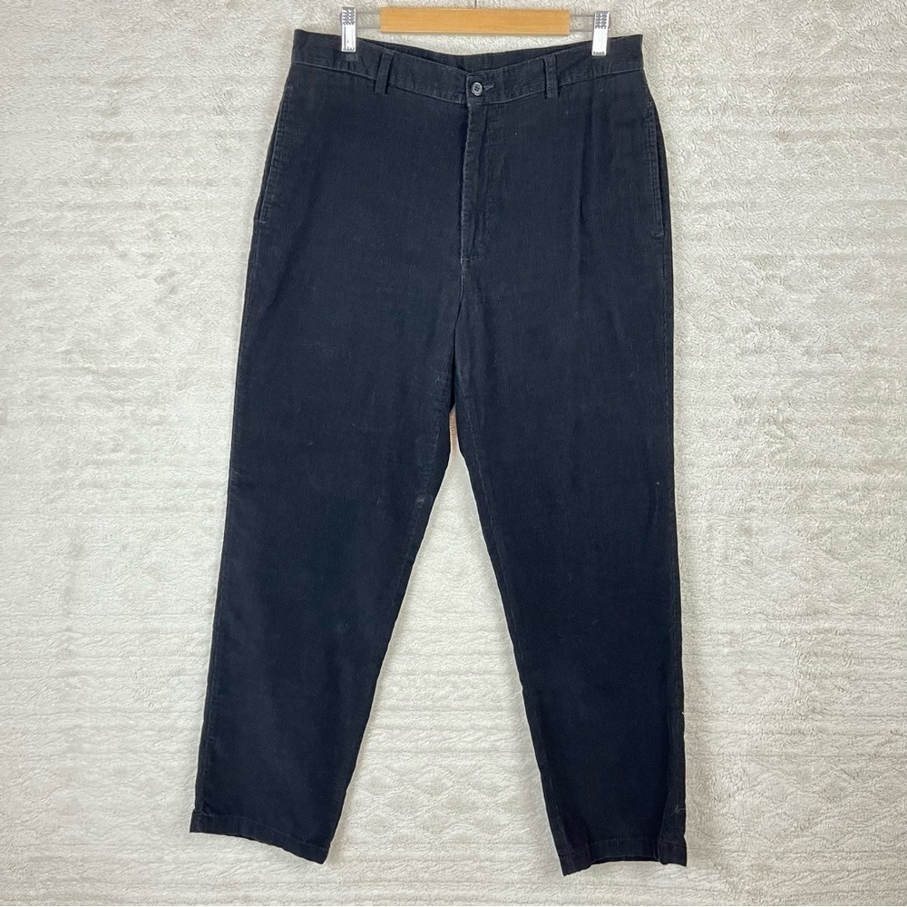 CLUB ROOM Men's Black Corduroy Chino Pants Size 34 x 32 office casual blokecore